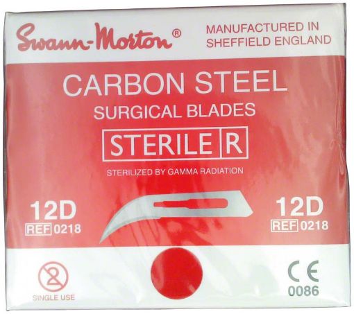 No. 12D Swann-Morton: Surgical Blade 手術刀片 (for professional use only)